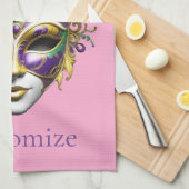 Mardi Gras Mask Thunder_Cove Theedoek (Quarter Fold)