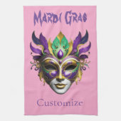 Mardi Gras Mask Thunder_Cove Theedoek (Verticaal)