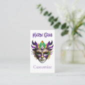 Mardi Gras Mask Thunder_Cove Visitekaartje (Staand voorkant)