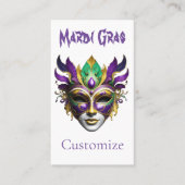 Mardi Gras Mask Thunder_Cove Visitekaartje (Voorkant)
