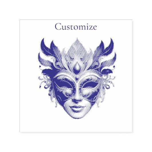 Mardi Gras Mask Thunder_Cove Zelfinktende Stempel (Design)