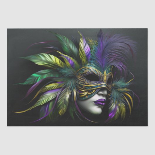 Mardi Gras Mask Tissuepapier (Voorkant)