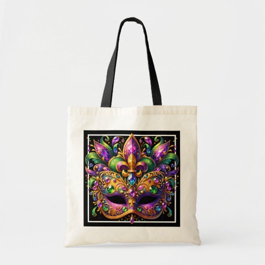 Mardi Gras Mask Tote Bag (Voorkant)