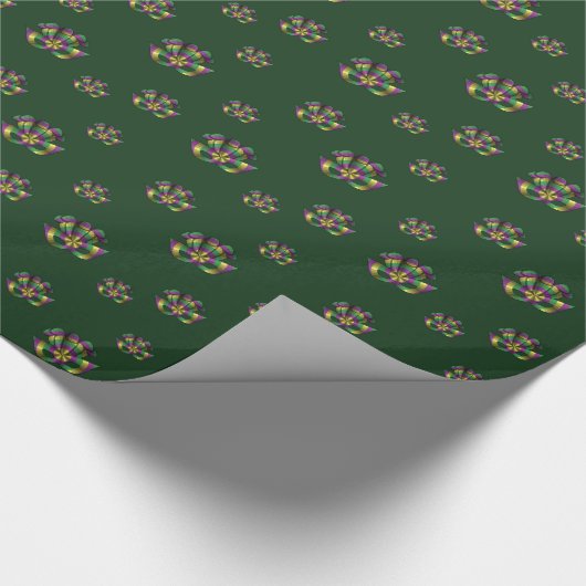Mardi Gras Mask Wrapping Paper Cadeaupapier (Hoek)