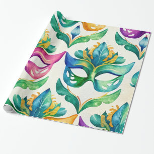 Mardi Gras Mask Wrapping Paper Cadeaupapier