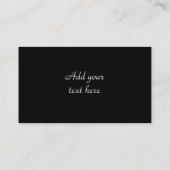 Mardi Gras Mask Zwarte Visitekaartjes (Achterkant)