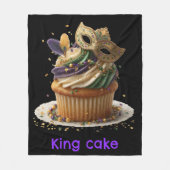 Mardi Gras Masked Cupcake Celebration Fleece Deken (Voorkant)