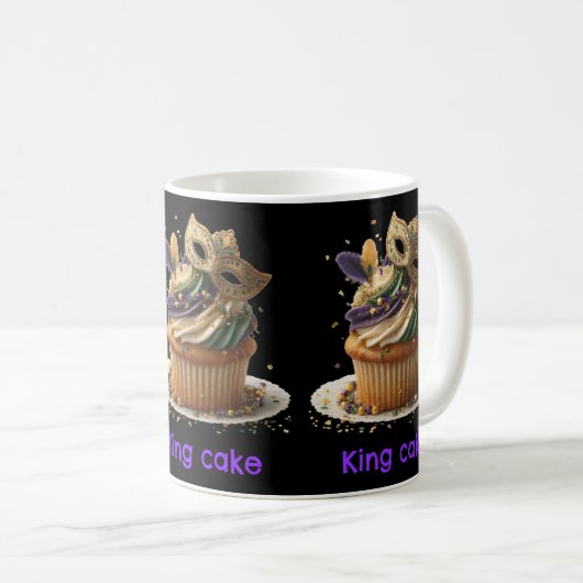 Mardi Gras Masked Cupcake Celebration Koffiemok (Voorkant rechts)