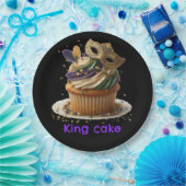 Mardi Gras Masked Cupcake Celebration Papieren Bordje (Feest)