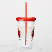 Mardi Gras Masker Acryl Tumbler & Stro Drinkbeker (Rechts)