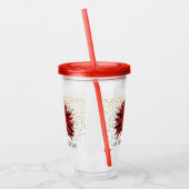 Mardi Gras Masker Acryl Tumbler & Stro Drinkbeker (Links)