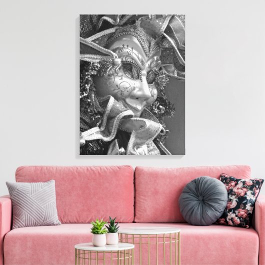 Mardi Gras masker Canvas Afdruk (Insitu (Woonkamer))
