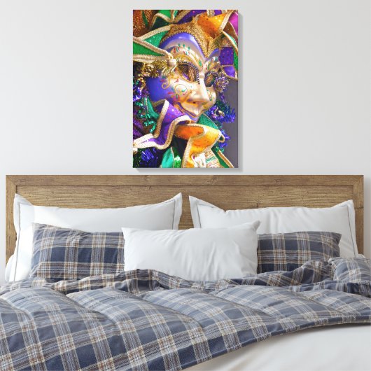 Mardi Gras masker Canvas Afdruk (Insitu (Slaapkamer))