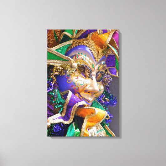 Mardi Gras masker Canvas Afdruk (Voorkant)