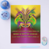 Mardi-Gras-Masker-De-Koningin-V-3 Flyer (Enkel)