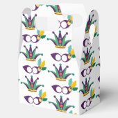 Mardi Gras Masker en Crown Festival Patroon Bedankdoosjes (Geopend)