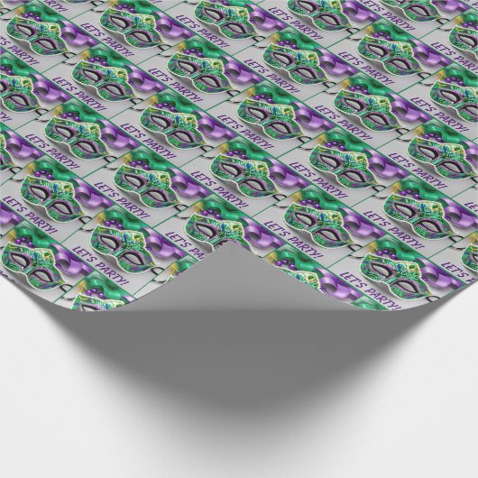 Mardi Gras masker en kralen Cadeaupapier (Hoek)