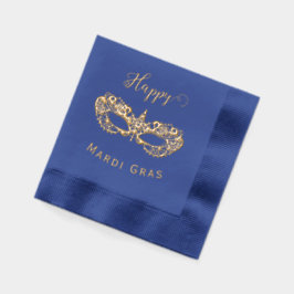 Mardi Gras Masker Goud  Folie Servetten