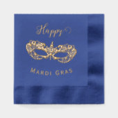 Mardi Gras Masker Goud Folie Servetten (Voorkant)