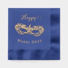 Mardi Gras Masker Goud  Folie Servetten