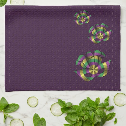 Mardi Gras Masker Handdoek (Gevouwen)