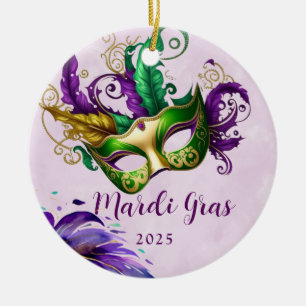 Mardi Gras Masker  Keramisch Ornament