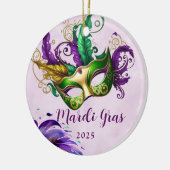 Mardi Gras-masker  Keramisch Ornament (Links)