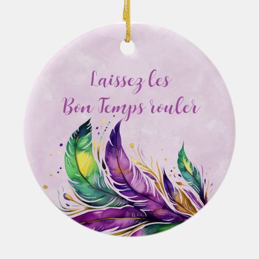 Mardi Gras-masker  Keramisch Ornament (Achterkant)