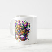 Mardi Gras Masker Koffiemok (Voorkant links)