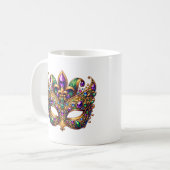 Mardi Gras-masker  Koffiemok (Voorkant links)