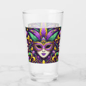 Mardi Gras masker/kralen/fleur de lis Glas (Achterkant)