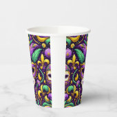 Mardi Gras masker/kralen/fleur de lis Papieren Bekers (Links)