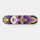 Mardi Gras masker/kralen/fleur de lis Persoonlijk Skateboard (Horizontaal)