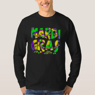 Mardi Gras-masker kralen Funny carnavalsfeest New T-shirt