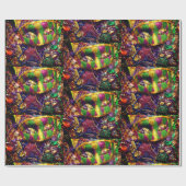 Mardi Gras Masker Kralen Grote Schaal Carnaval Cadeaupapier (Vlak)