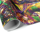 Mardi Gras Masker Kralen Grote Schaal Carnaval Cadeaupapier (Rol Hoek)