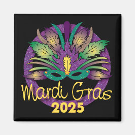 Mardi Gras Masker Magneet - 2025