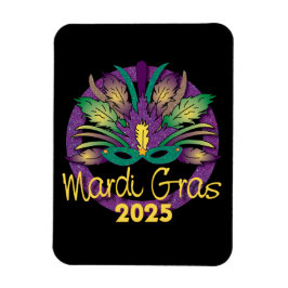Mardi Gras Masker Magneet - 2025