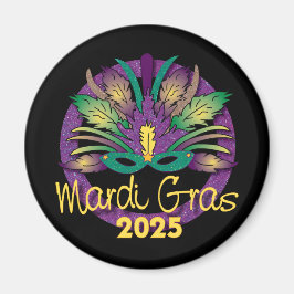 Mardi Gras Masker Magneet - 2025