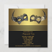 Mardi Gras Masker Maskerade Feest Kaart (Achterkant)