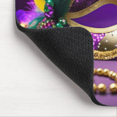 Mardi Gras masker met bokeh verlichting Muismat (Hoek)
