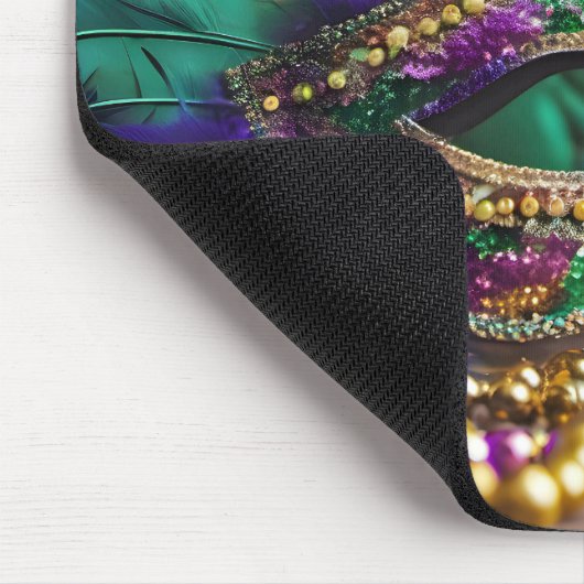 Mardi Gras masker met veren Muismat (Hoek)