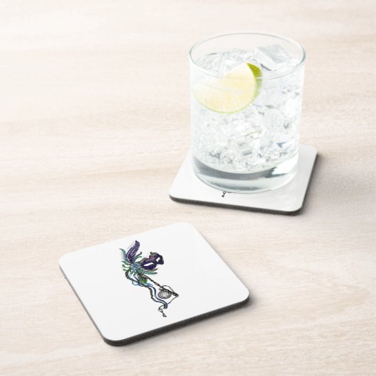 Mardi Gras Masker met zakhorloge Bier Onderzetter (Rechterzijde)