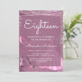 Mardi Gras Masker Paarse Maskerade Verjaardagsfees Kaart (Staand voorkant)