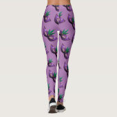 Mardi Gras Masker Paarse Sparkly patroonlavendel Leggings (Achterkant)
