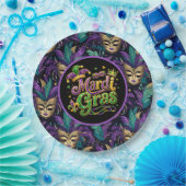 Mardi Gras-masker Papieren Bordje (Feest)