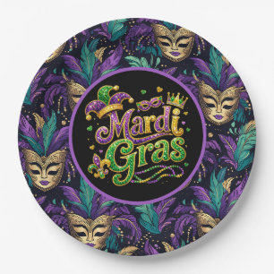 Mardi Gras-masker Papieren Bordje