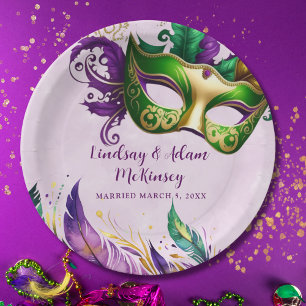 Mardi Gras-masker Papieren Bordje