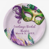 Mardi Gras-masker Papieren Bordje (Voorkant)