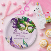 Mardi Gras-masker  Papieren Bordje (Feest)